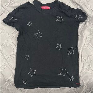 Black Star Pattern Short Sleeve Tee